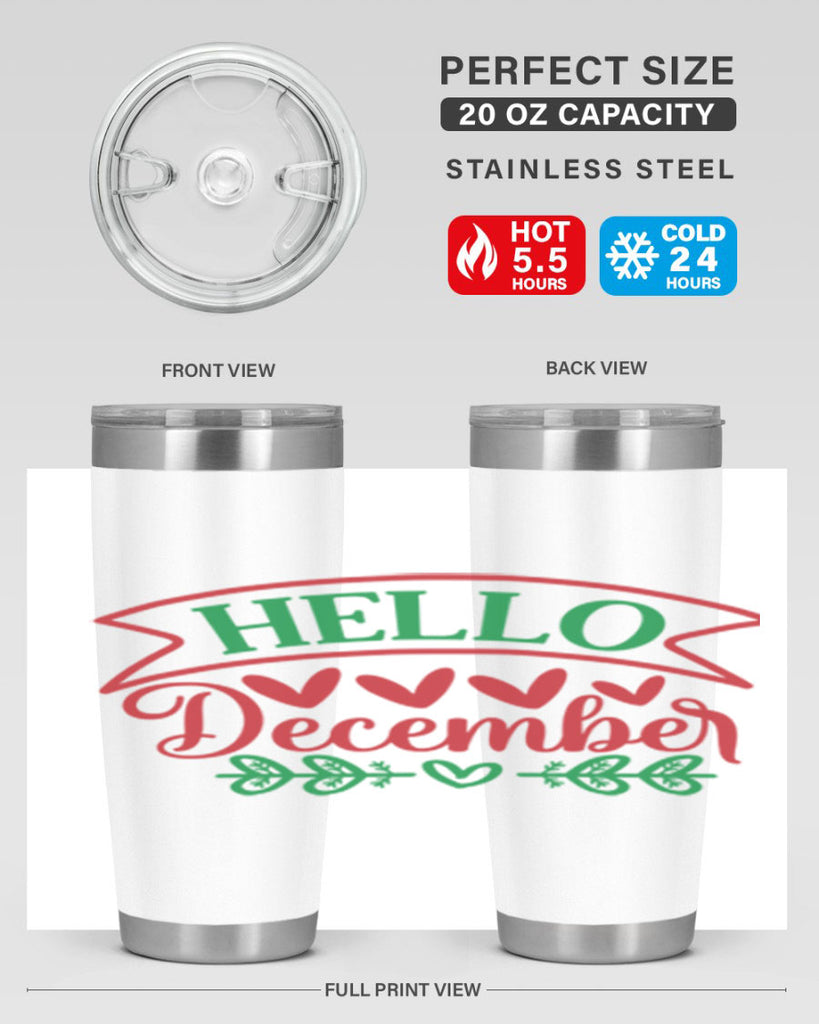 Hello December 159#- winter- Tumbler