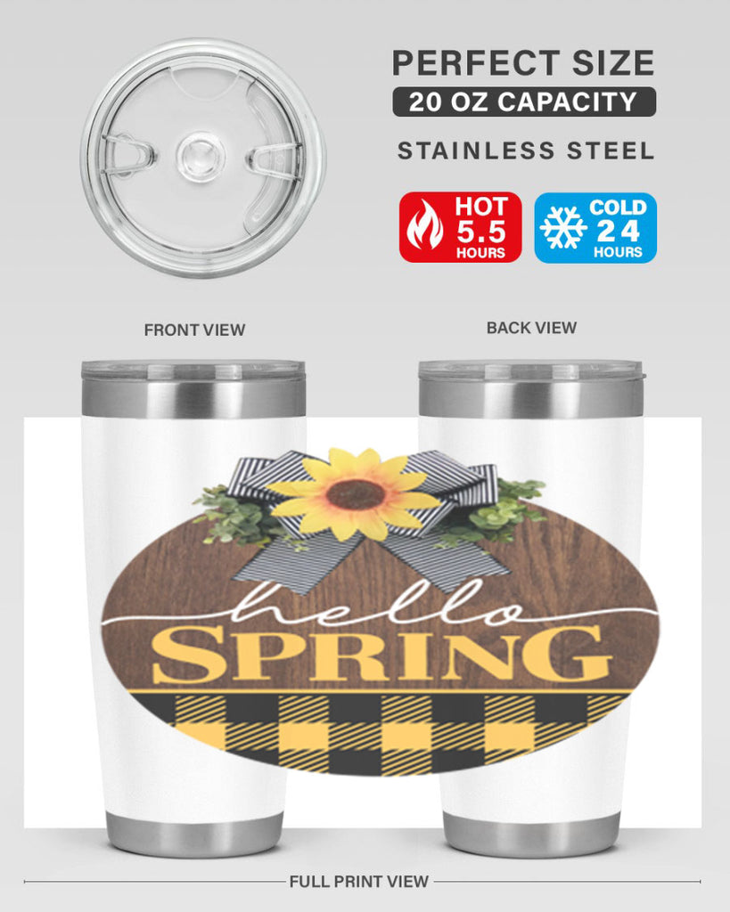 Hello Spring plaid Mockup 204#- spring- Tumbler