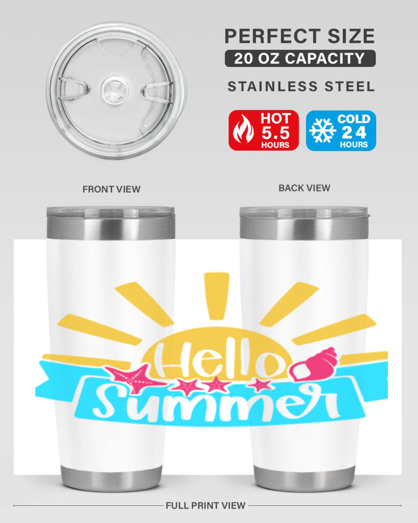 Hello Summer Style 38#- summer- Tumbler