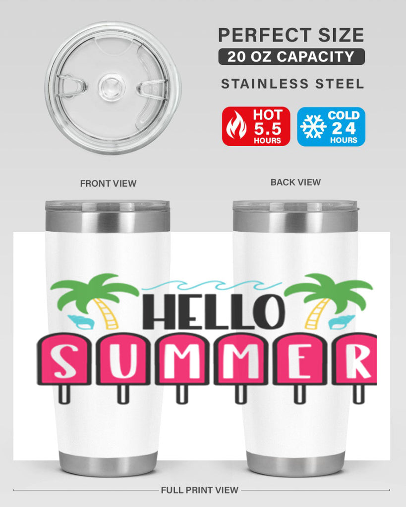 Hello Summer Style 39#- summer- Tumbler