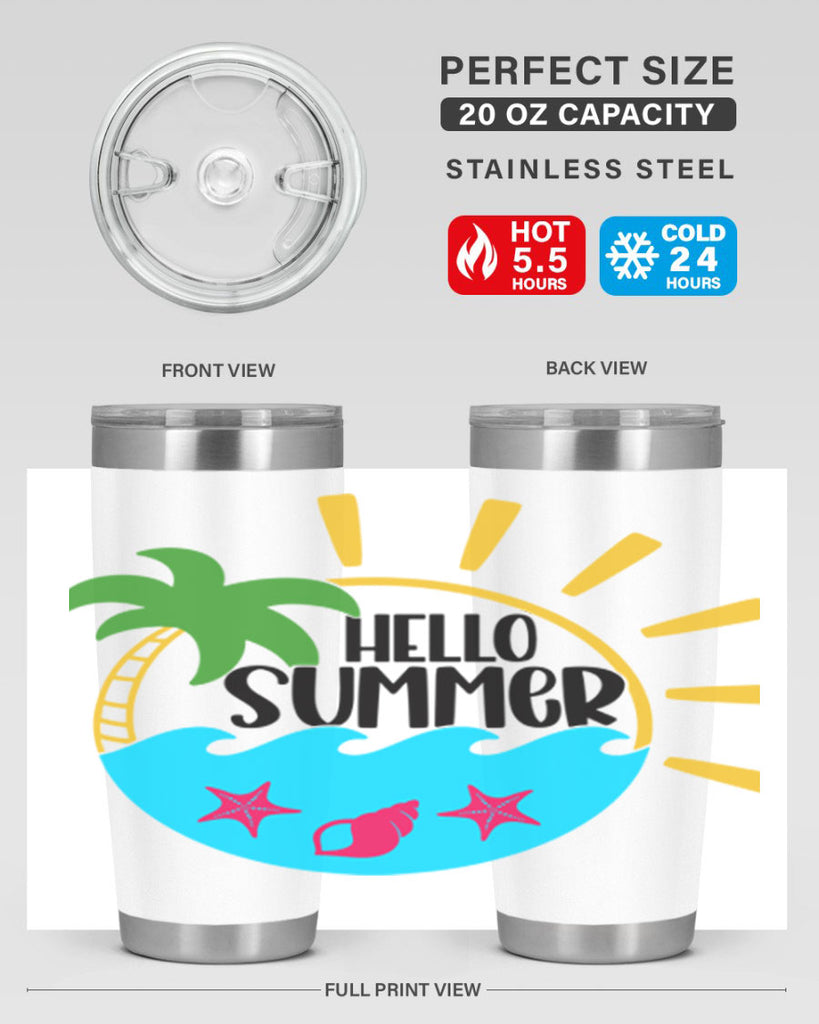 Hello Summer Style 40#- summer- Tumbler
