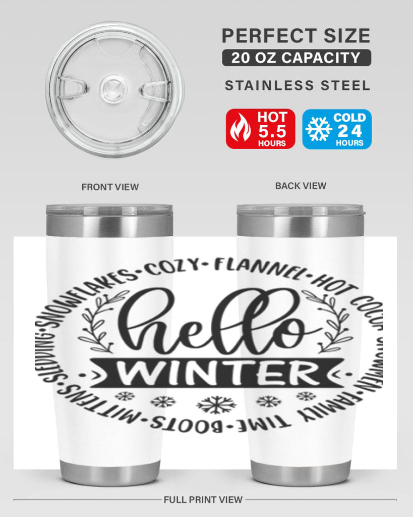 Hello Winter 163#- winter- Tumbler