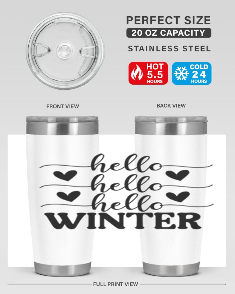 Hello Winter 167#- winter- Tumbler
