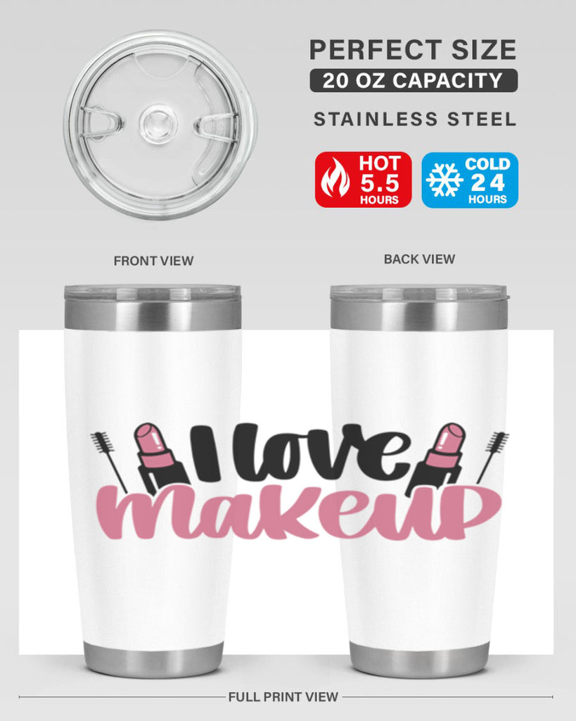 I Love Makeup Style 80#- make up- Tumbler