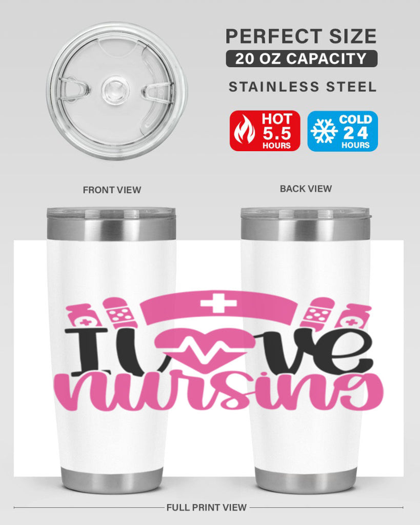 I Love Nursing Style Style 171#- nurse- tumbler