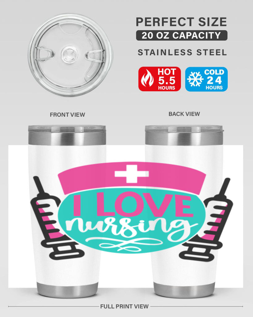 I Love Nursing Style Style 172#- nurse- tumbler