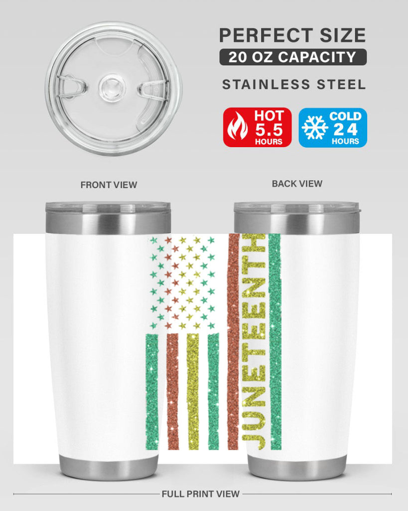 Juneteenth Freedom Day Afro Usa Flag Png 23#- Juneteenth- tumbler