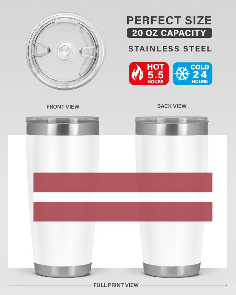 Latvia 104#- world flags- Tumbler