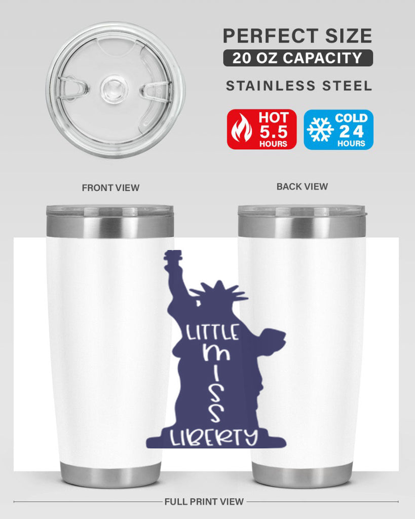 Little Miss Liberty Style 163#- Fourt Of July- Tumbler