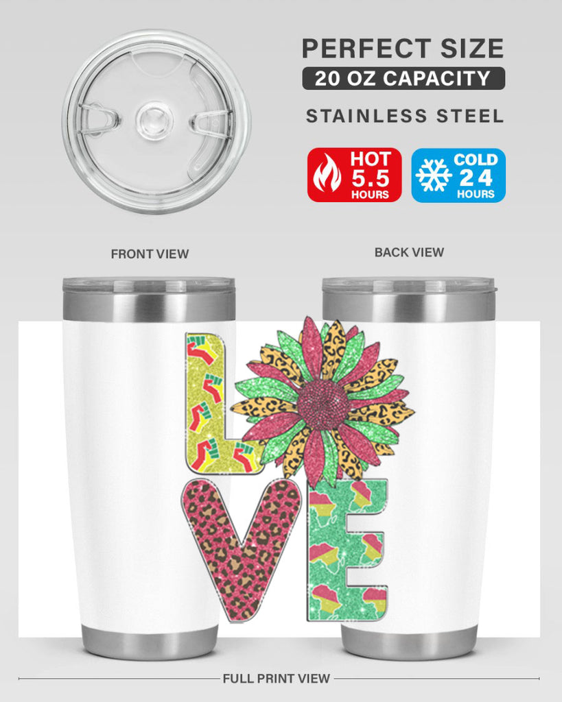 Love Juneteenth Day Fist Sunflower Png 7#- Juneteenth- tumbler