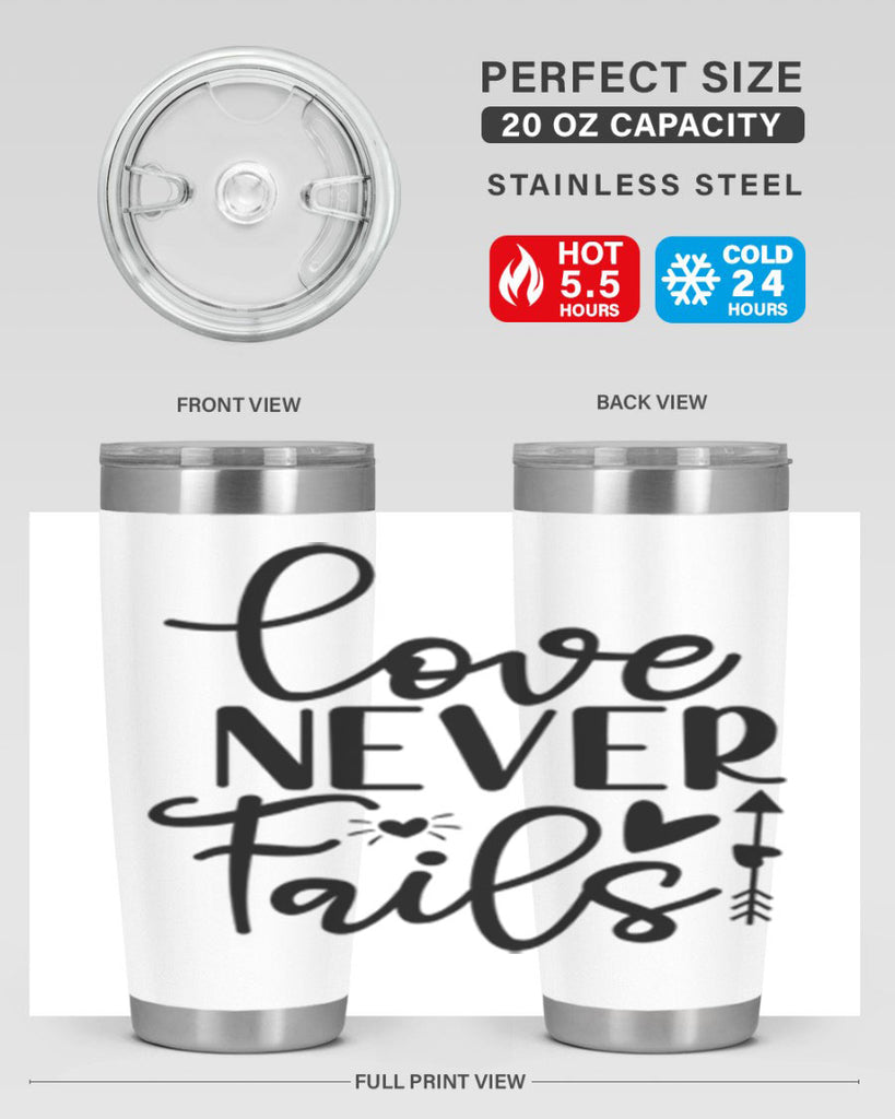Love Never Fails 309#- winter- Tumbler