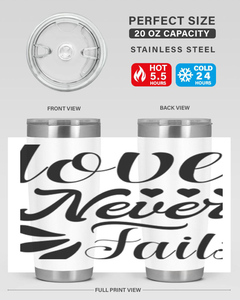 Love Never Fails 316#- winter- Tumbler