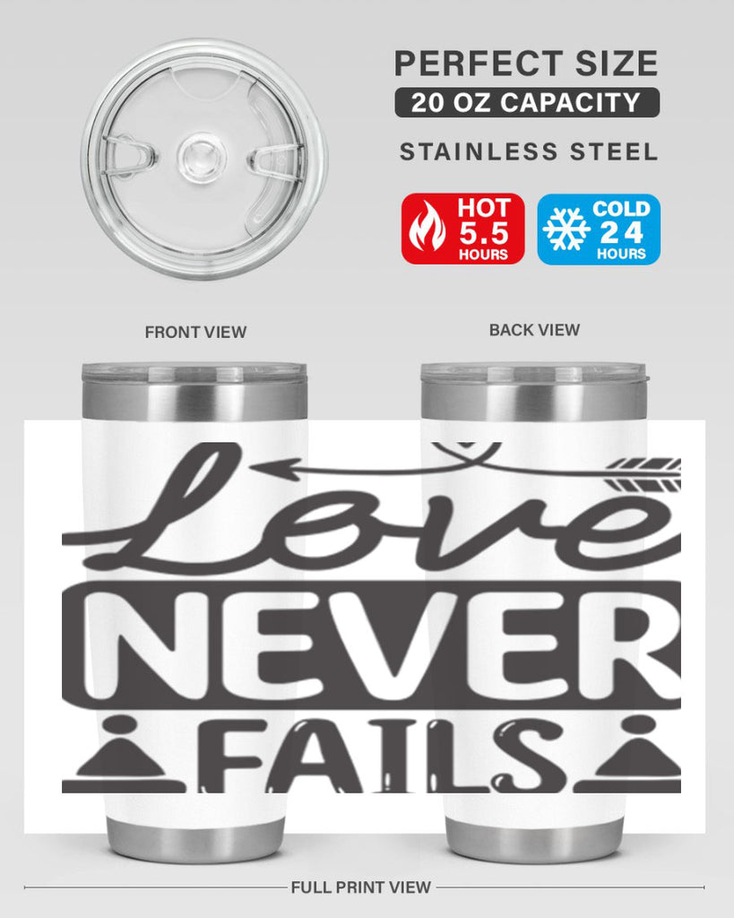 Love never fails 317#- winter- Tumbler