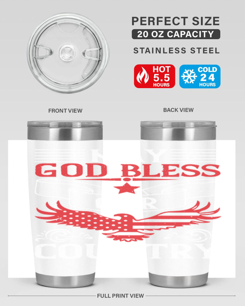 May God bless our country Style 133#- Fourt Of July- Tumbler