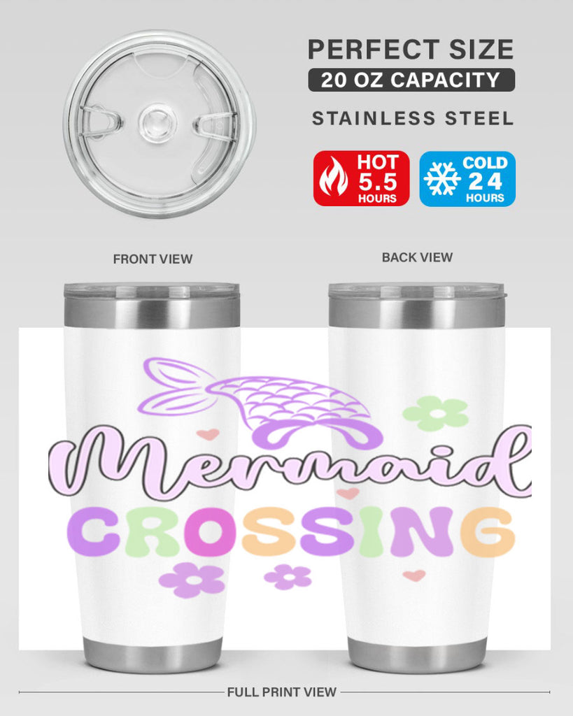 Mermaid Crossing 401#- mermaid- Tumbler