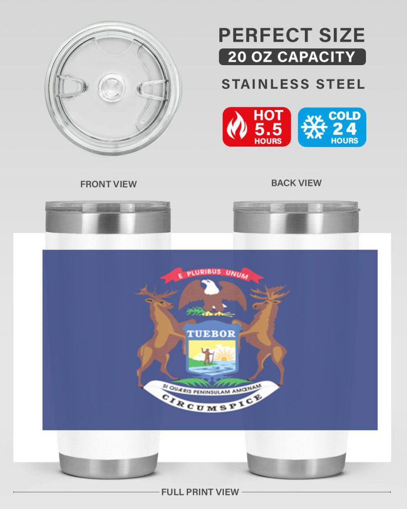 Michigan 30#- Us Flags- Tumbler