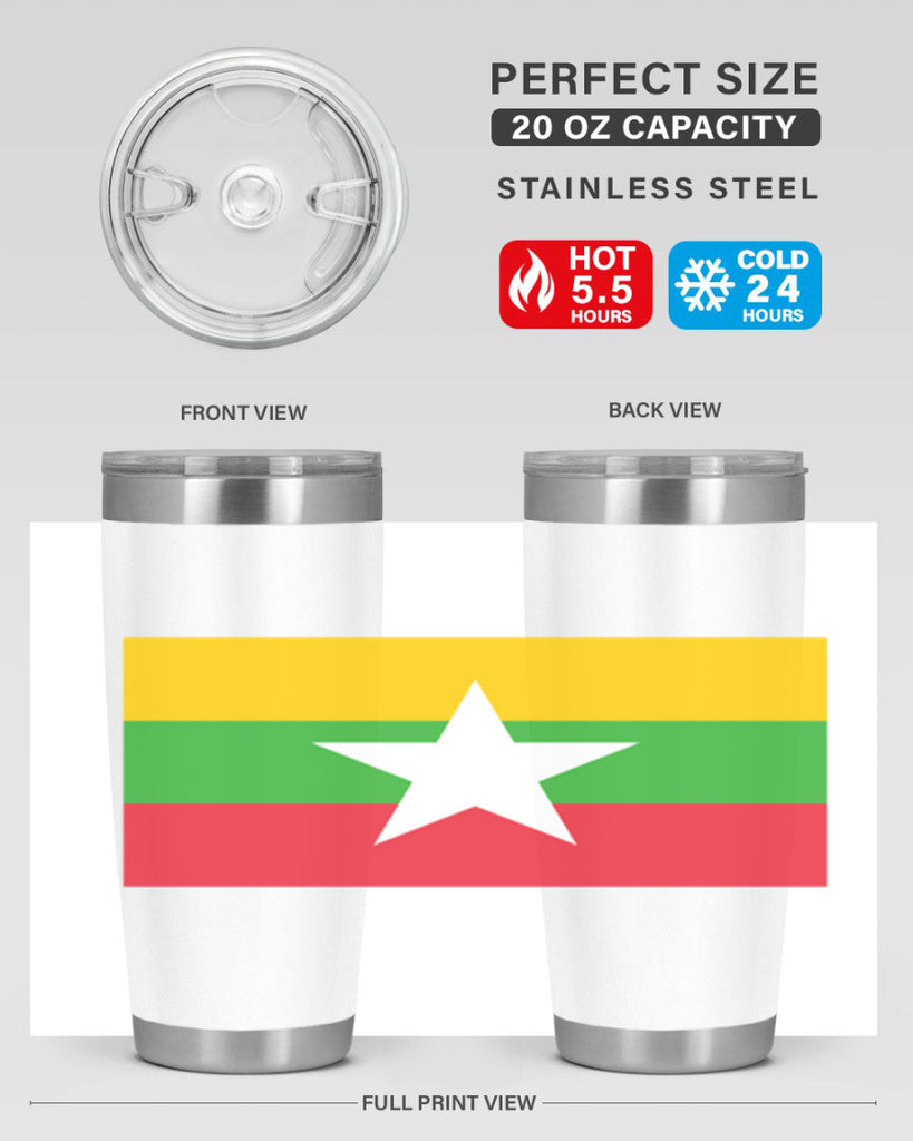 Myanmar 79#- world flags- Tumbler