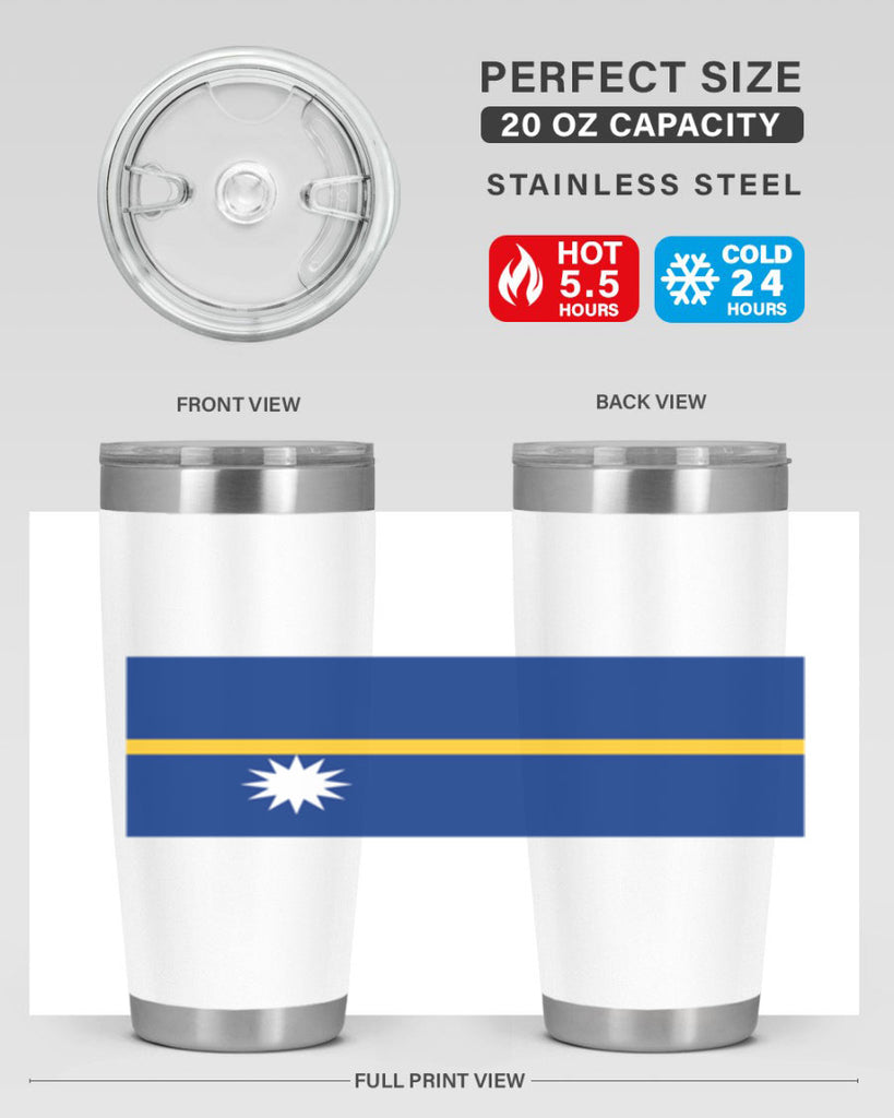 Nauru 77#- world flags- Tumbler