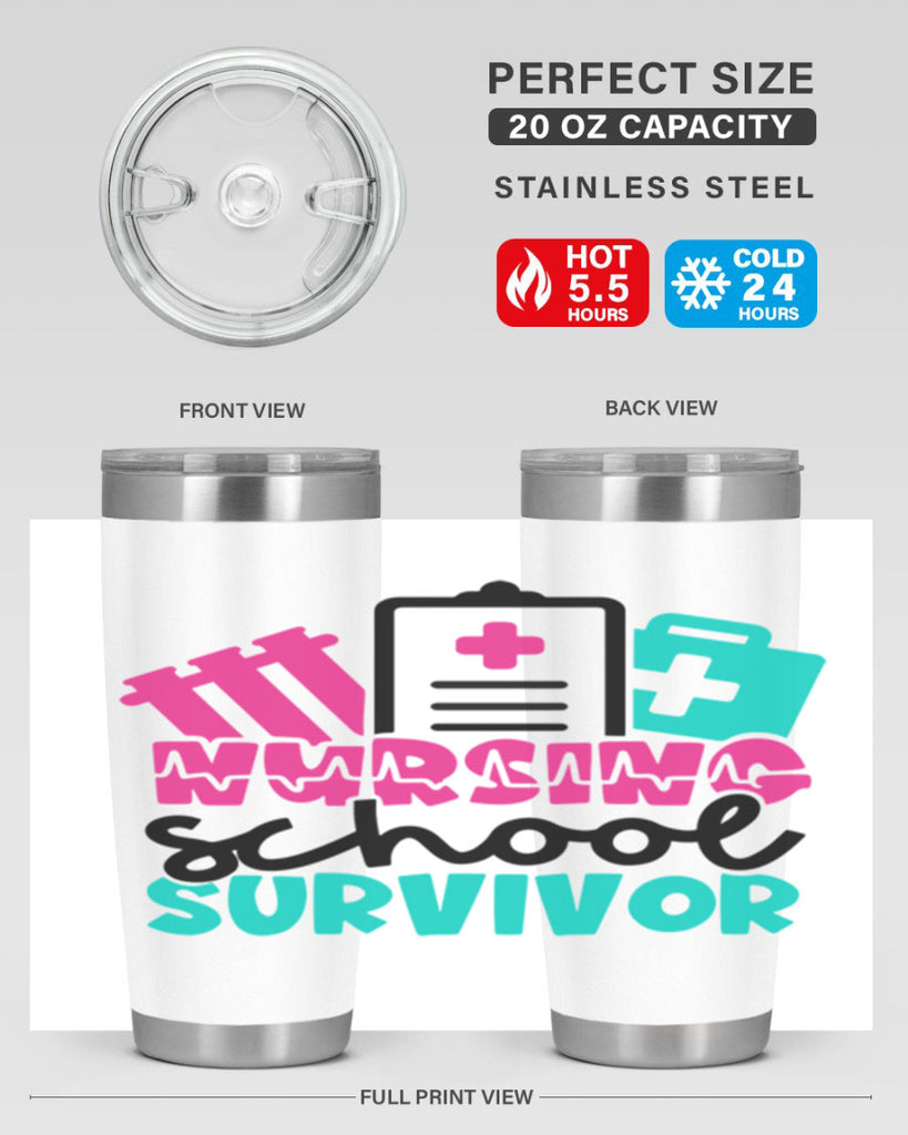 Nursing School Survivor Style Style 62#- nurse- tumbler