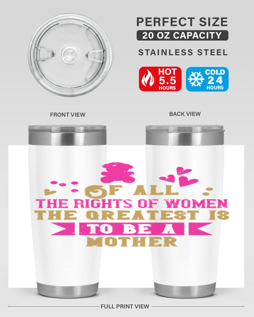 Of all the rights of women the greatest is to be a mother Style 21#- baby- Cotton Tank