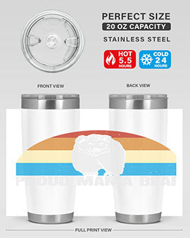 Proud mama bear 26#- Bears- Tumbler