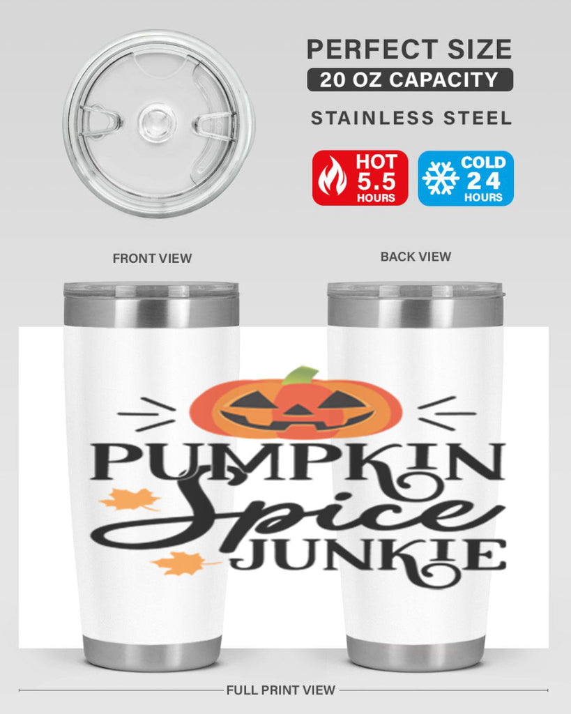 Pumpkinspicejunkie 568#- fall- Tumbler