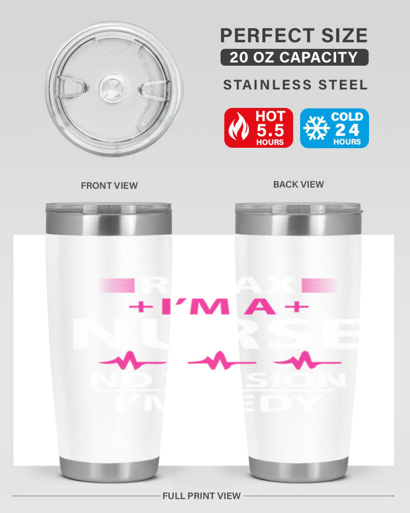 Relax i am nurse no tension Style 334#- nurse- tumbler