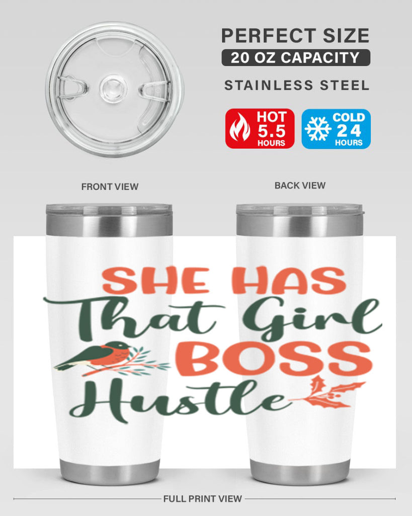 She Has That Girl Boss Hustle 363#- winter- Tumbler