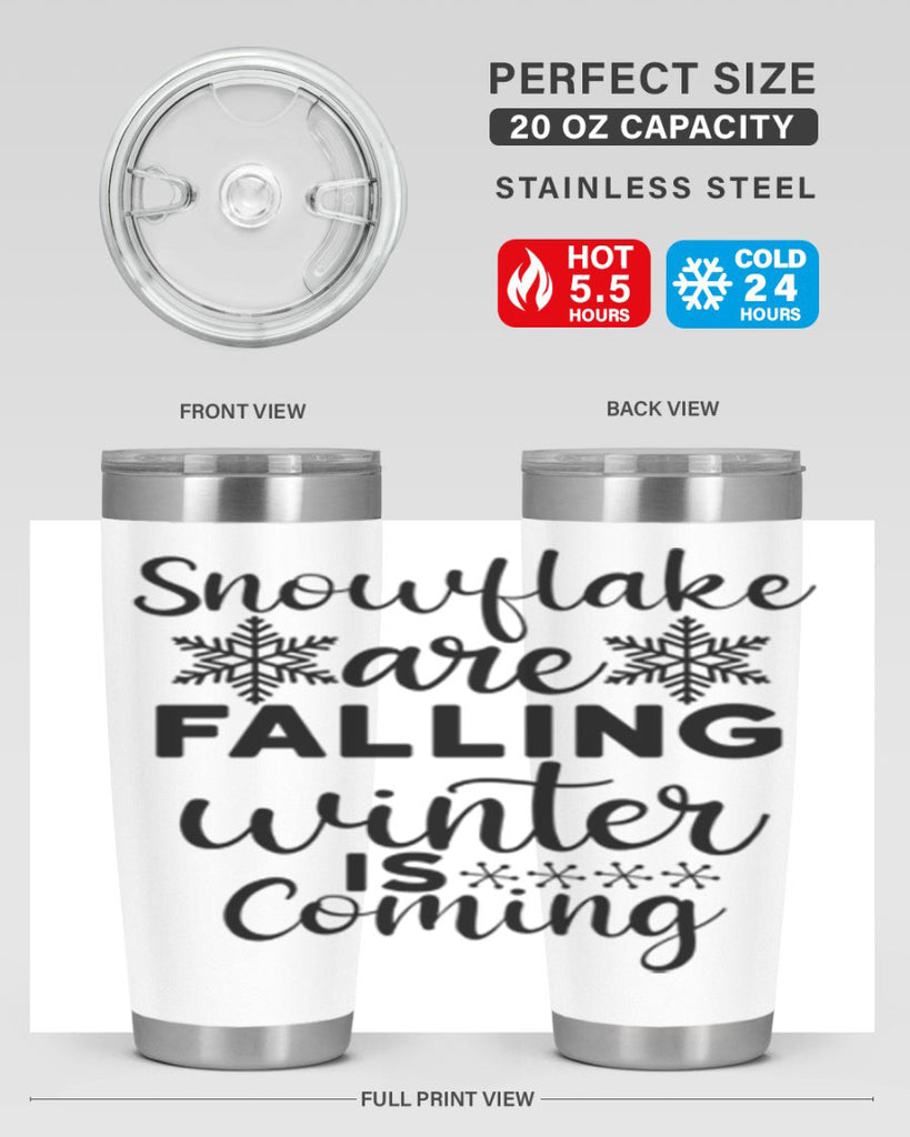 Snowflake Are Falling Winter Is 375#- winter- Tumbler
