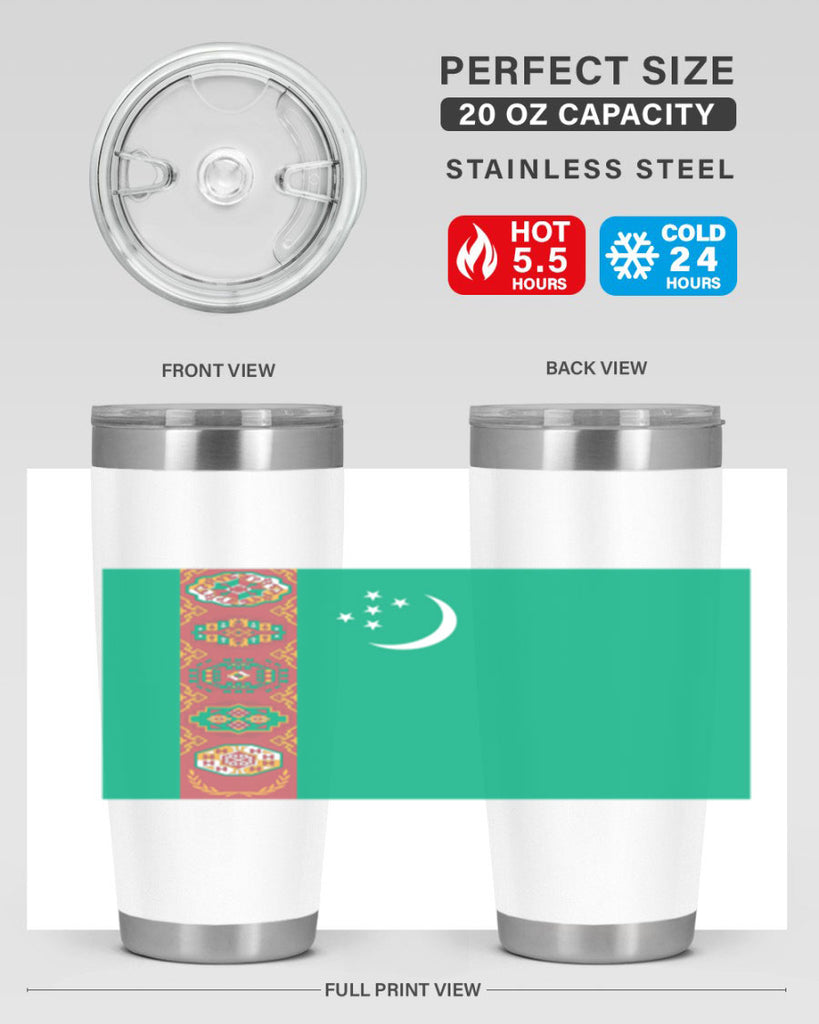 Turkmenistan 16#- world flags- Tumbler
