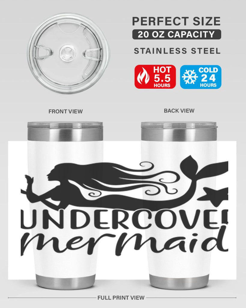 Undercover mermaid 657#- mermaid- Tumbler