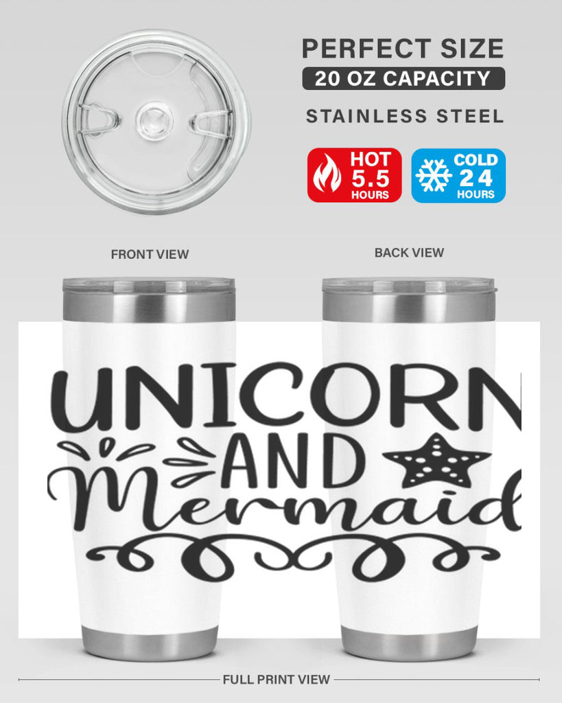Unicorn And Mermaid 658#- mermaid- Tumbler