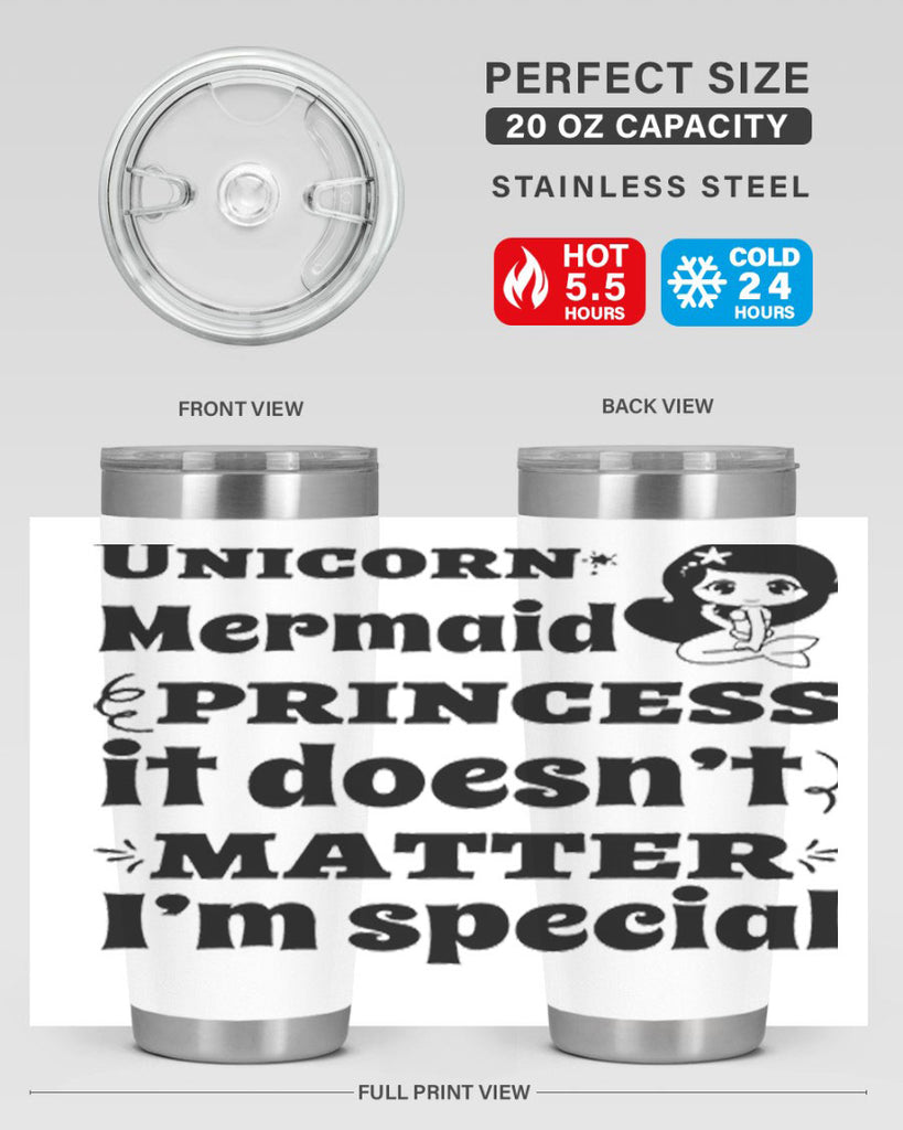 Unicorn Mermaid princess it doesnt 661#- mermaid- Tumbler