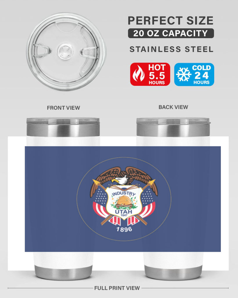 Utah 8#- Us Flags- Tumbler