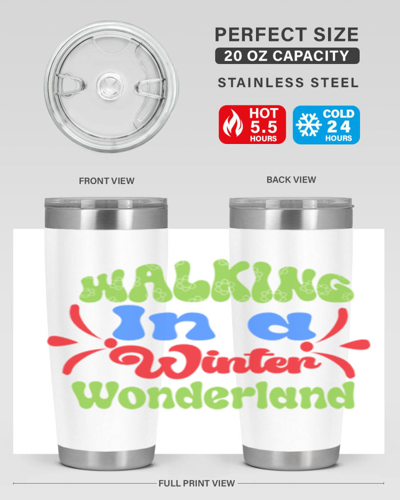 Walking in a winter wonderland 439#- winter- Tumbler