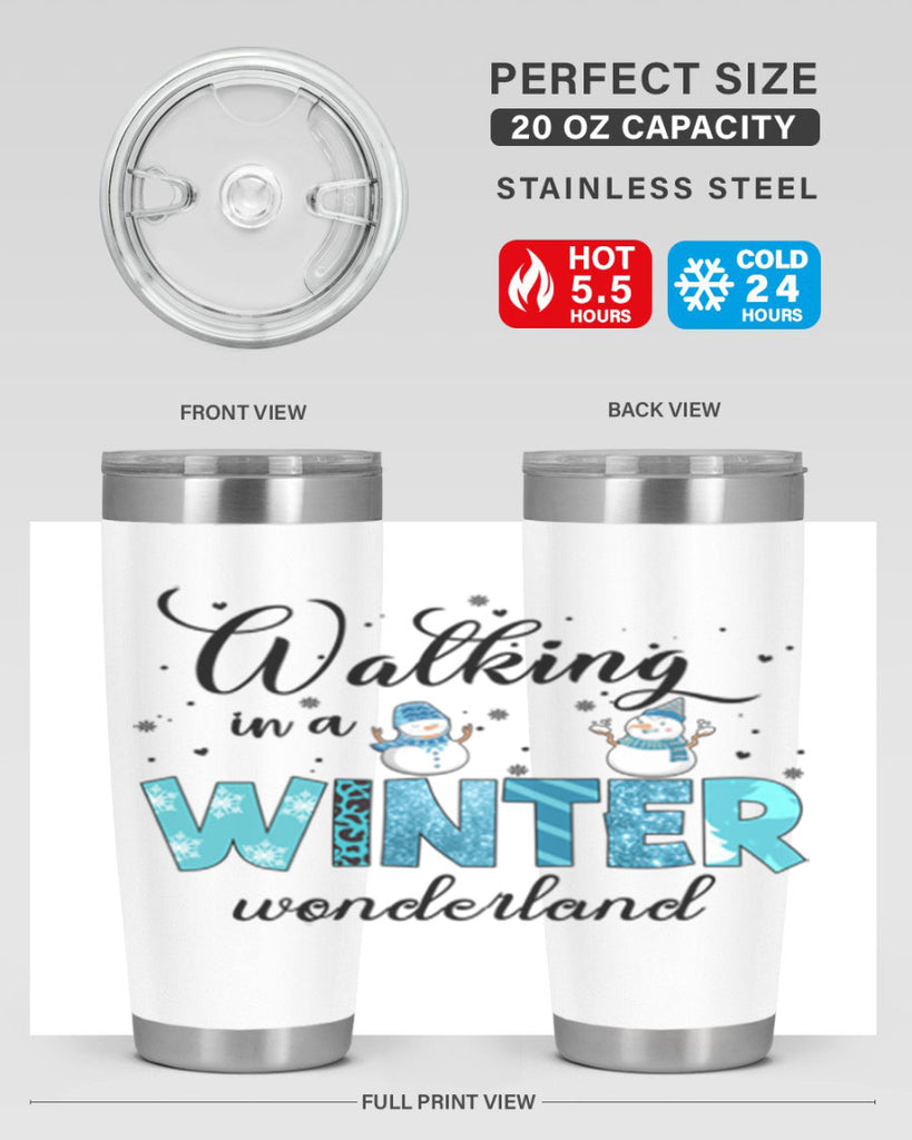 Walking in a winter wonderland 443#- winter- Tumbler