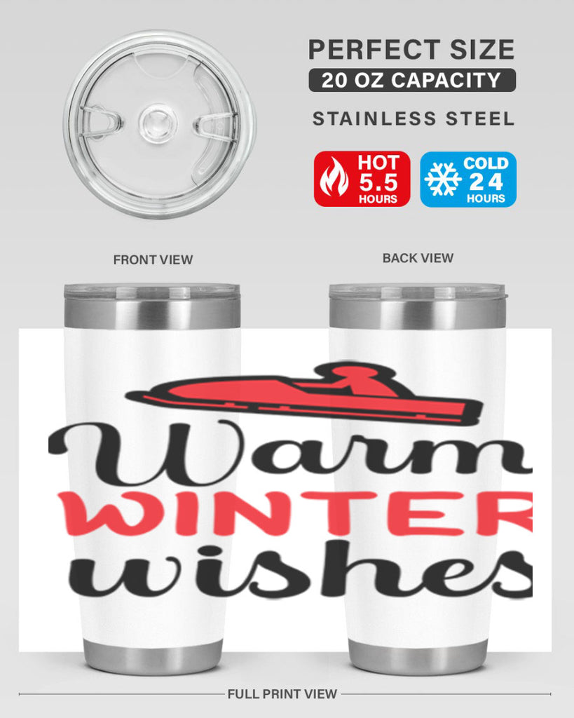 Warm winter wishes 452#- winter- Tumbler