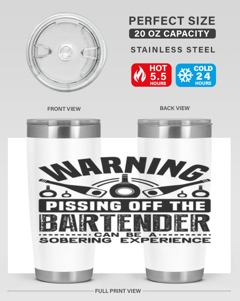 Warning Style 10#- bartender- tumbler