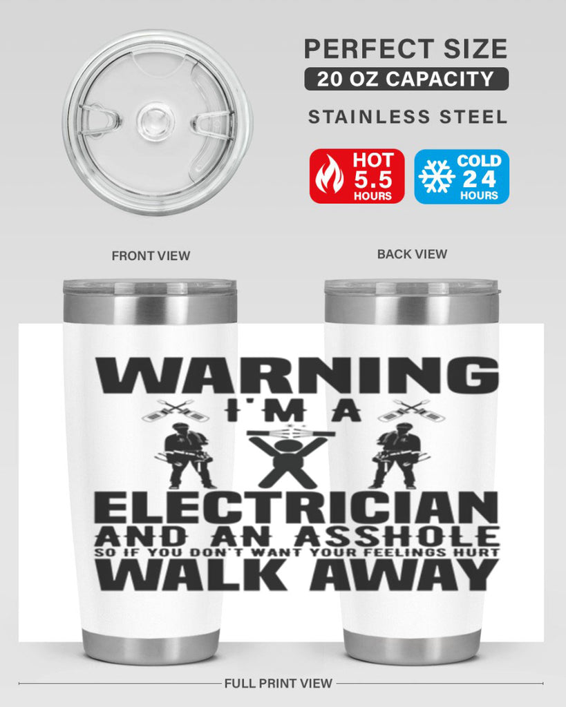 Warning Style 4#- electrician- tumbler