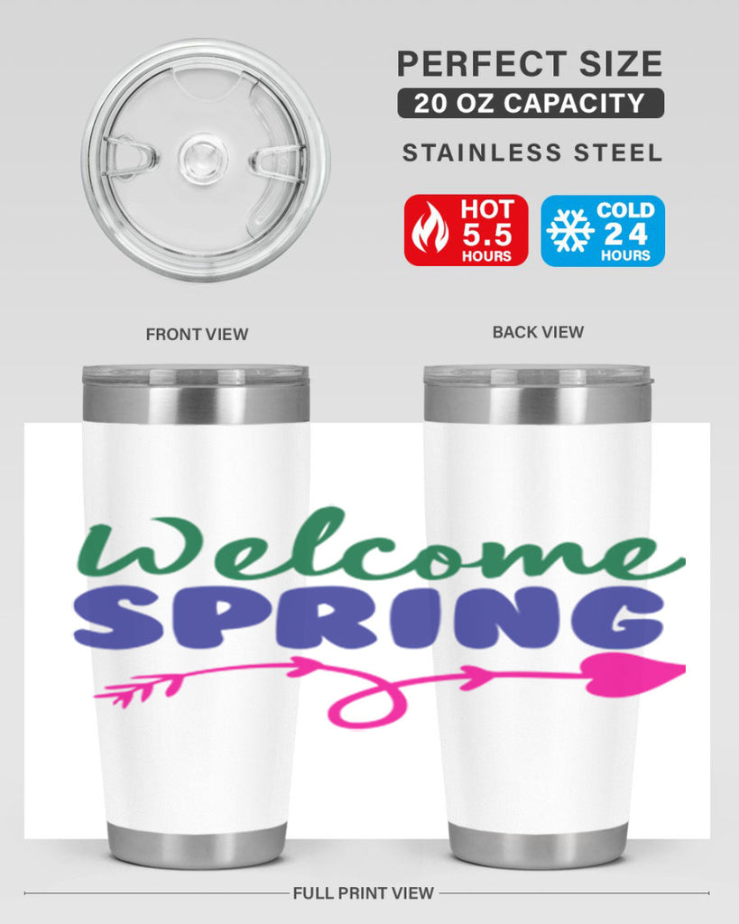 Welcome Spring 581#- spring- Tumbler