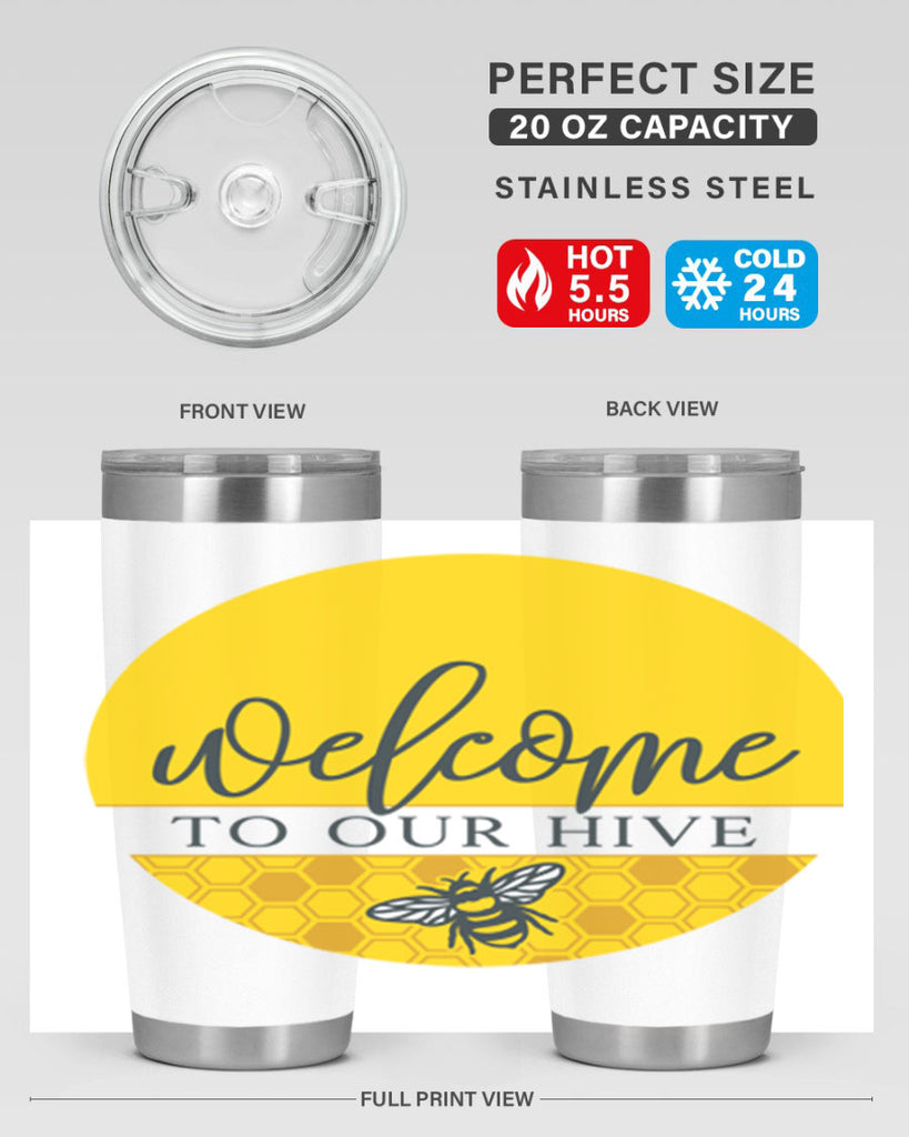 Welcome to our Hive complete yellow590#- spring- Tumbler