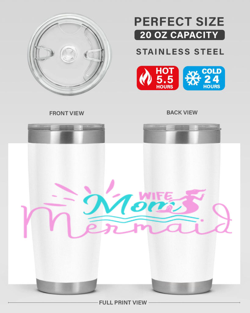 Wife Mom Mermaid 672#- mermaid- Tumbler