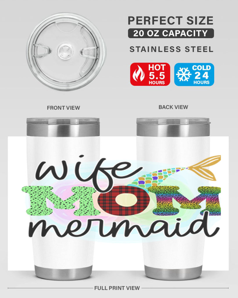 Wife Mom Mermaid 674#- mermaid- Tumbler