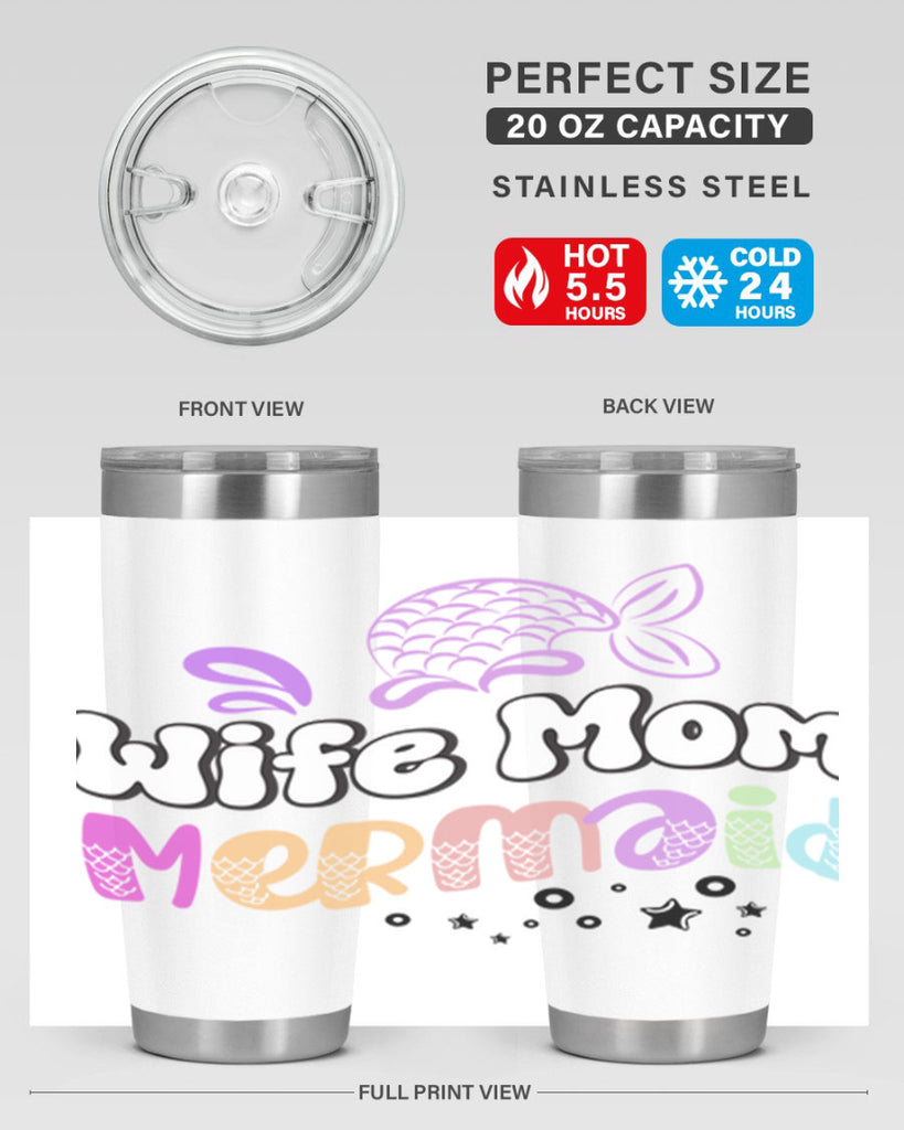 Wife Mom Mermaid 676#- mermaid- Tumbler