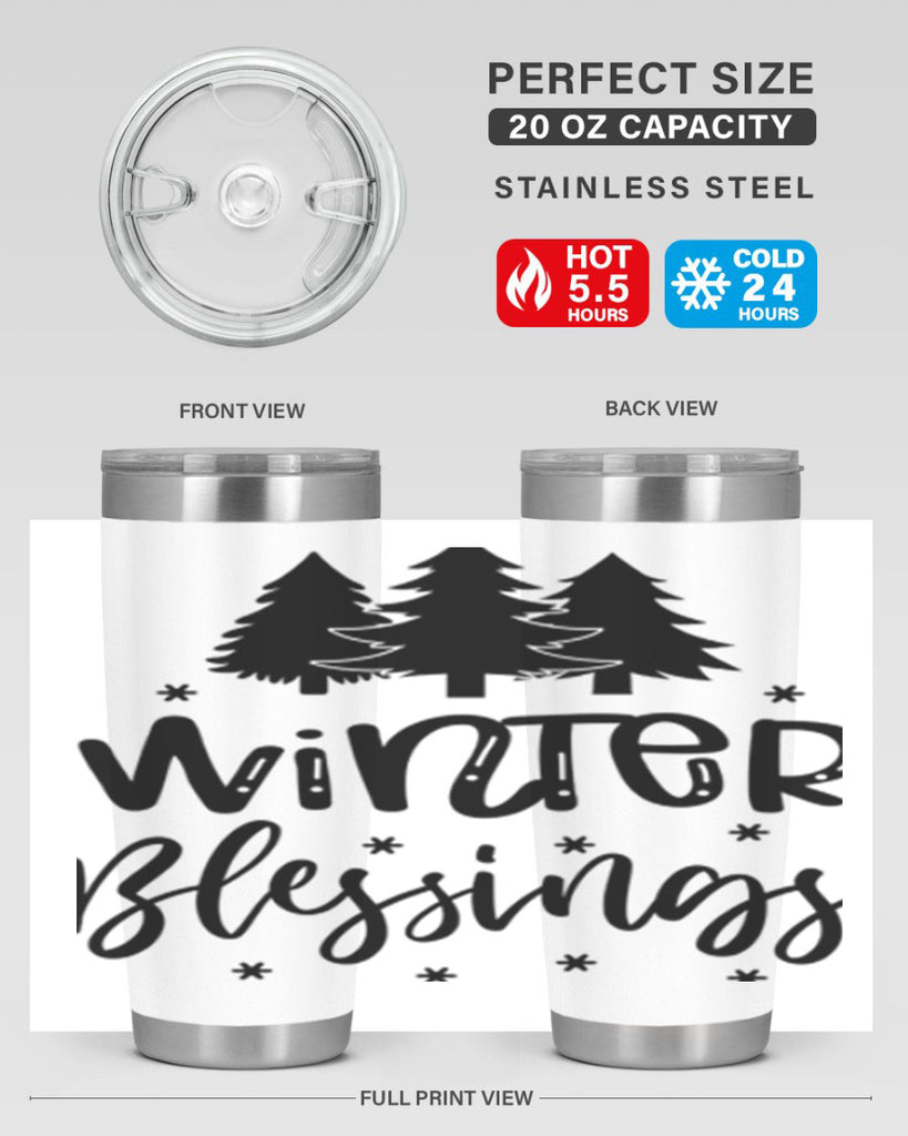 Winter Blessings 489#- winter- Tumbler