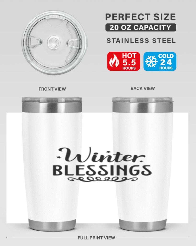 Winter Blessings 490#- winter- Tumbler