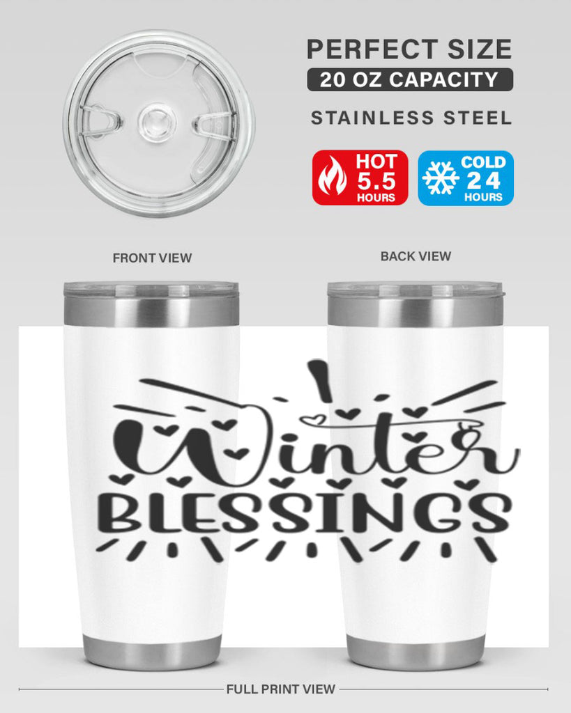 Winter Blessings 491#- winter- Tumbler