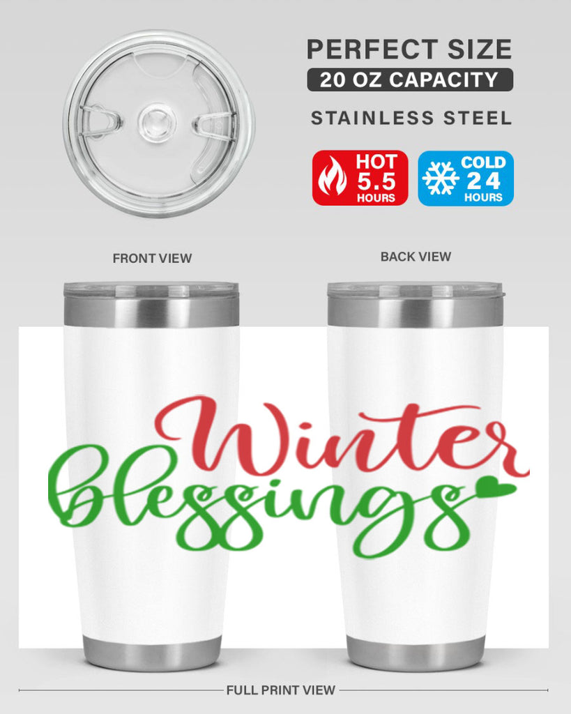 Winter Blessings 492#- winter- Tumbler