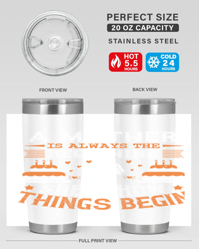 a mother is your first friend 12#- mothers day- Tumbler