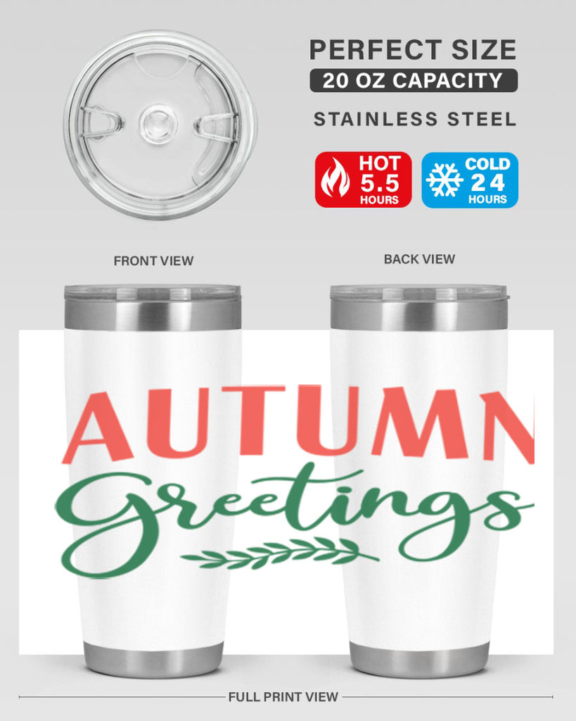 autumn greetings 14#- fall- Tumbler